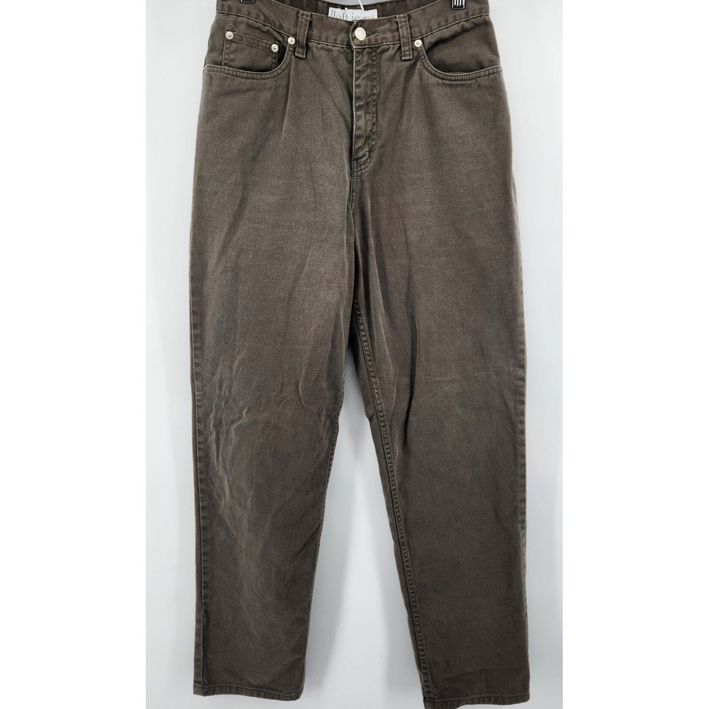 Ann Taylor Loft Jeans Womens 4 Brown High Waisted Tapered Leg Denim Pants VTG